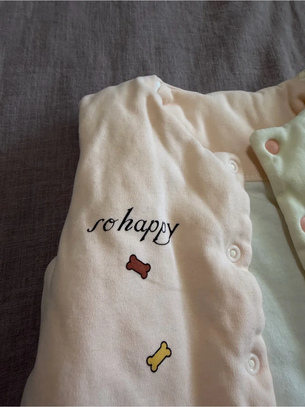 Vintage Odie Baby Sleeveless Sleep Vest in Pastel Pink Garfield 12-24 Months
